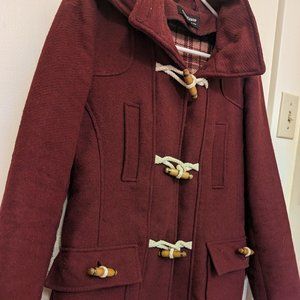 Burgundy coat